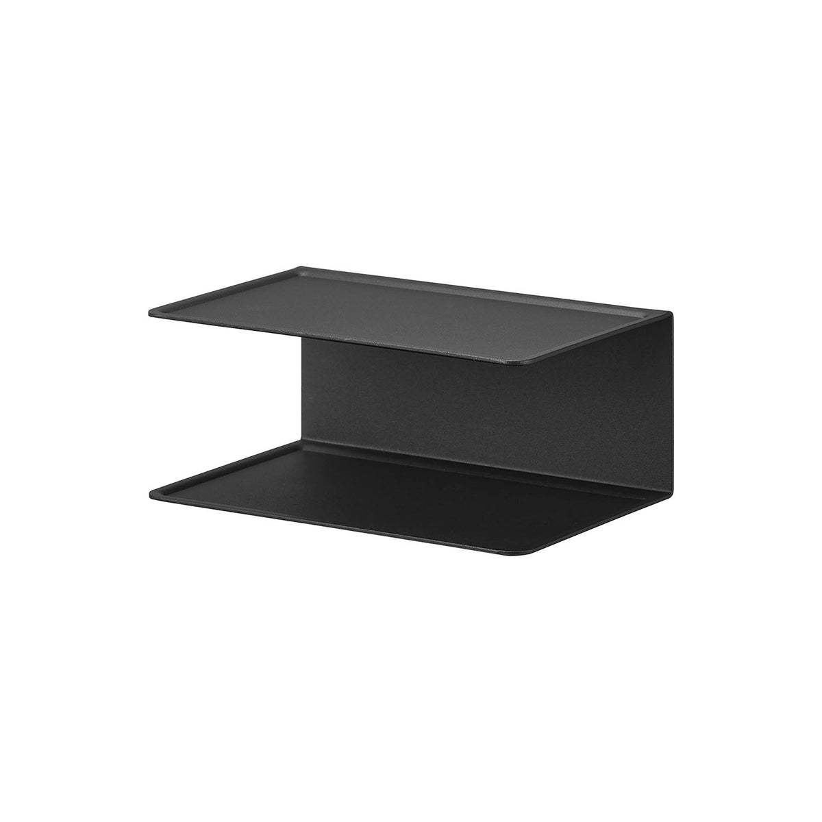 Yamazaki Tower Two-Tier Amenity Rack, Two-Tier Steel Tray Rack for a Hair Dryer and Small Amenities, 25 x 16 x 11 cm and 1650 g, White or Black