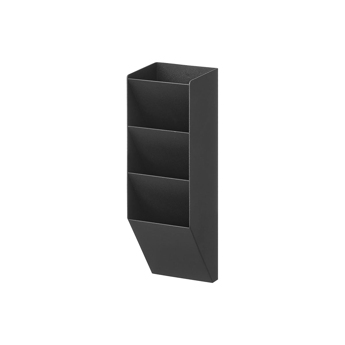 Yamazaki Tower Magnetic Pen Stand for Steel Panels, Magnetic Stand With Slanted Dividers That Sticks to a Steel Panel for Pens and Scissors, Holds 500 g, 6.2 x 6.2 x 20.8 cm and 495 g, White or Black