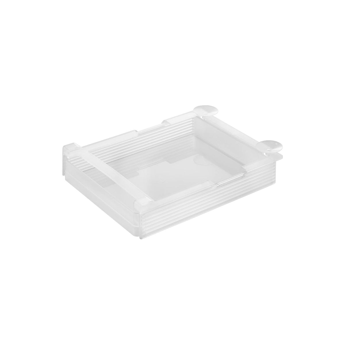 Yamazaki Tower Height-Adjustable Under-Shelf Rack for Fridges, Large, Wide Rack that Suctions Under a Fridge Shelf and Adjusts Through Seven Heights, 26.5 x 34.4 x 6.5 cm and 660 g, White or Black