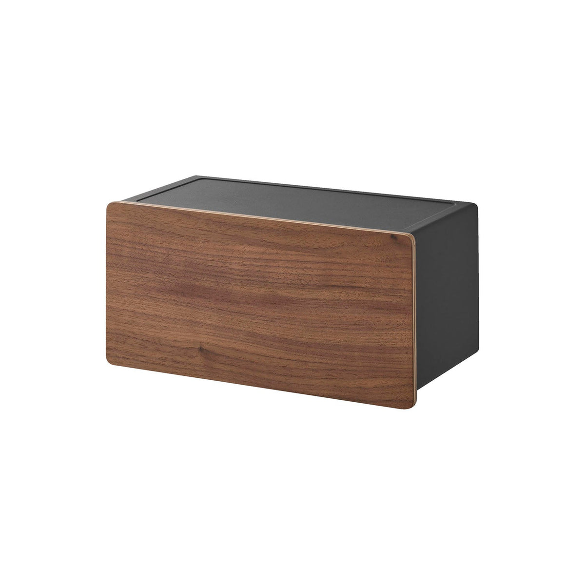 Yamazaki Rin Wall-Mounted Paper Towel Dispenser with Wood Lid, Wall Dispenser for Paper Towels or Tissue with a Natural Wood Lid, Pins and Screws Included, 27.4 x 14 x 13.6 cm; 26.3 cm high with the lid open and 1340 g, Brown or Natural