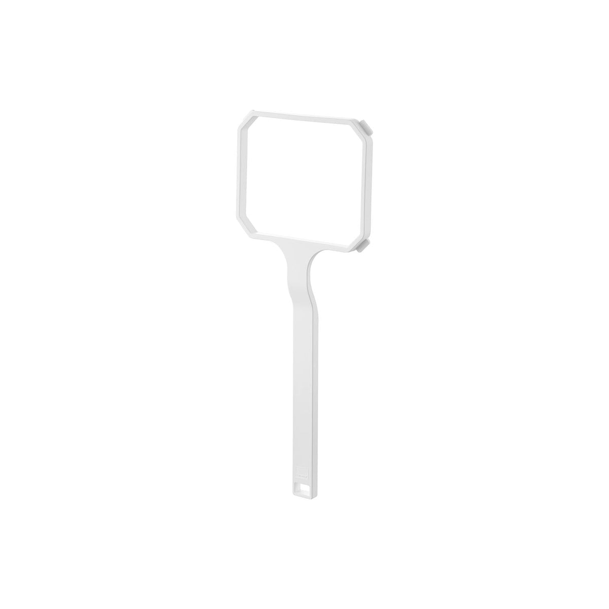 Yamazaki Tower Magnetic Bath and Washer Lint Net Holder with Handle, Handled Holder for a Store-Bought Drain Net that Scoops Hair and Scum from a Bath or Washer Tub, Sticks to a Steel Wall, 15 x 2 x 37.5 cm and 130 g, White or Black
