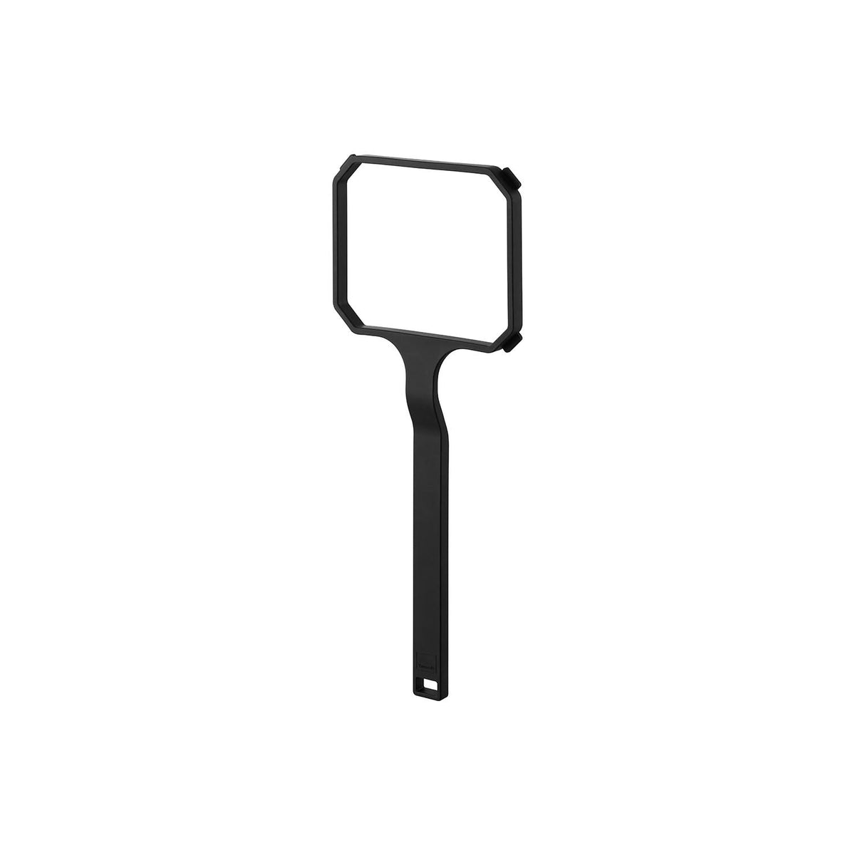 Yamazaki Tower Magnetic Bath and Washer Lint Net Holder with Handle, Handled Holder for a Store-Bought Drain Net that Scoops Hair and Scum from a Bath or Washer Tub, Sticks to a Steel Wall, 15 x 2 x 37.5 cm and 130 g, White or Black