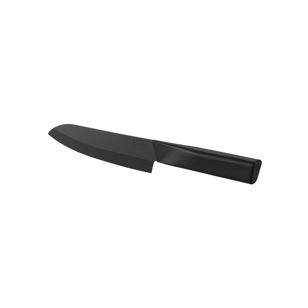 Yamazaki Tower Ceramic Petty Knife 13 cm, Japan-Made 13 cm Ceramic Petty Knife With a Zirconia Blade That Resists Wear and Does Not Rust, Cuts Fine Foods, Dishwasher Safe, 25.4 x 1.5 x 3.4 cm and 55 g, White or Black
