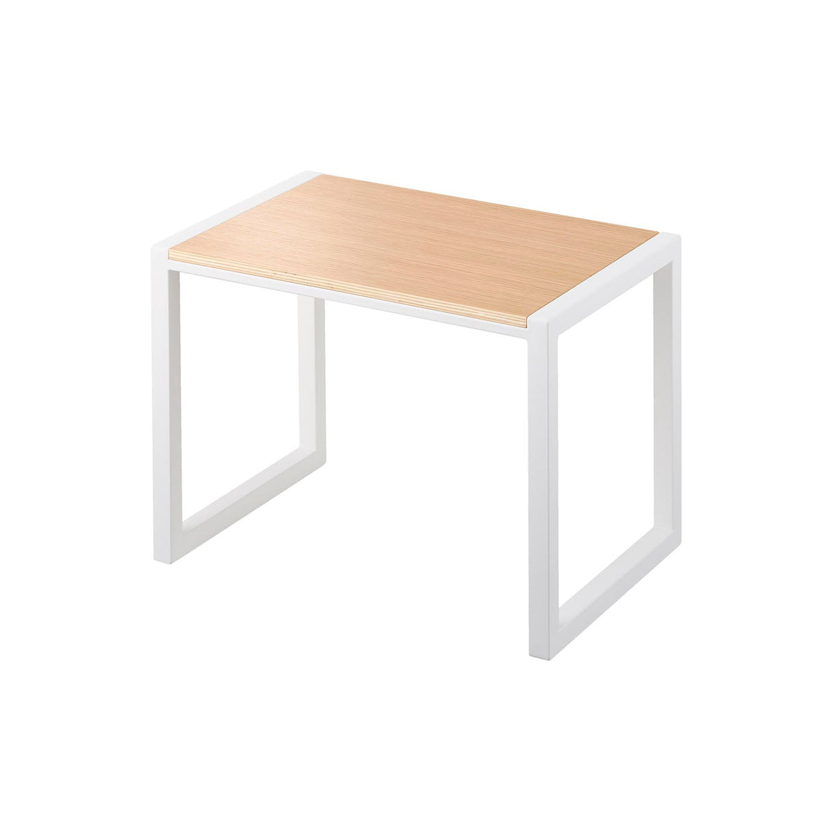 Yamazaki Tower Step Stool, 30 cm High, 30 cm Step Stool with a Natural Wood Top and a 100 kg Load for High Shelves and Light Bulbs, 40 x 28 x 30.1 cm and 2400 g, White or Black
