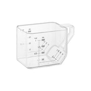 Yamazaki Tower Two-Way Measuring Cup 250 mL, Small Two-Way Measuring Cup, 250 mL, One Cup When Flat and a Tablespoon When Tilted, 10.5 x 6.3 x 6.5 cm and 65 g, White or Black