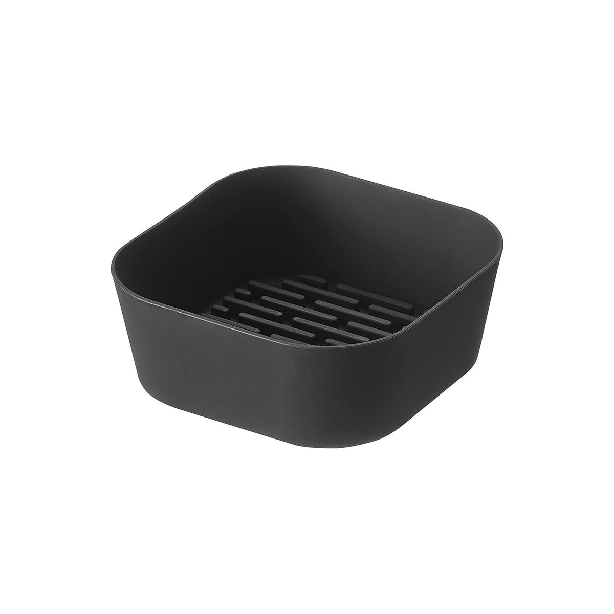 Yamazaki Tower Silicone Liner for a 16 cm Air Fryer Basket, Round Silicone Liner for a 16 cm Air Fryer Basket that Protects the Pot and Keeps Food Off the Bottom, Ridged Floor Drains Oil, Heat Resistant to 250 C, 16 x 16 x 6 cm and 180 g, White or Black