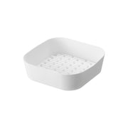 Yamazaki Tower Silicone Air Fryer Liner, 21 cm, Soft Silicone Liner with a Studded Base that Protects the Air Fryer Basket, 21 x 21 x 6 cm and 300 g, White or Black