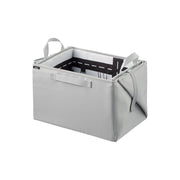 Yamazaki Tower Toy Storage Case that Opens into a Play Mat, Soft Toy Case that Opens Flat into a Printed Play Mat, Holds 3 kg, Case 42 x 28 x 25 cm; mat 89 x 76 x 0.5 cm and 735 g, Light Gray