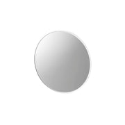 Yamazaki Tower Magnetic Bathroom Mirror Round 23 cm, Round 23 cm Magnetic Mirror That Sticks Where You Like on a Steel Bathroom Wall and Lifts Off by a Finger Gap, Anti-Fog Film Keeps It Clear, 3 mm Glass, 23 x 1.4 x 23 cm and 550 g, White or Black