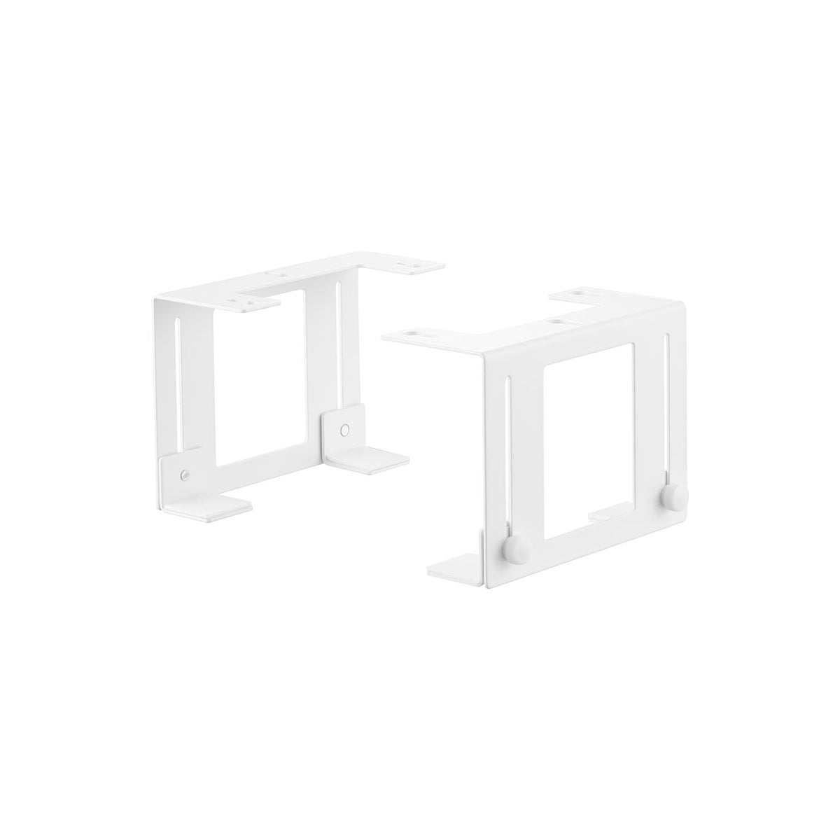 Yamazaki Smart Under-Desk Game Console Holder, Pair of Holders That Float a Game Console Under the Desk and Clamp Different Sizes Between Them, Holds 5 kg Each, Desks 1.5 cm Thick or More, 7 x 16.5 x 12 cm each and 820 g, White or Black