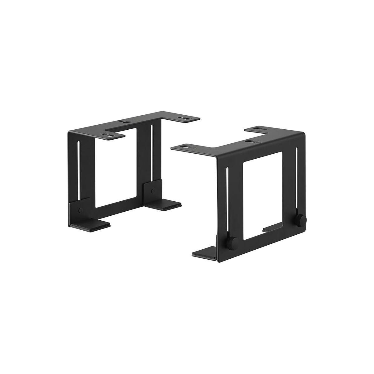 Yamazaki Smart Under-Desk Game Console Holder, Pair of Holders That Float a Game Console Under the Desk and Clamp Different Sizes Between Them, Holds 5 kg Each, Desks 1.5 cm Thick or More, 7 x 16.5 x 12 cm each and 820 g, White or Black