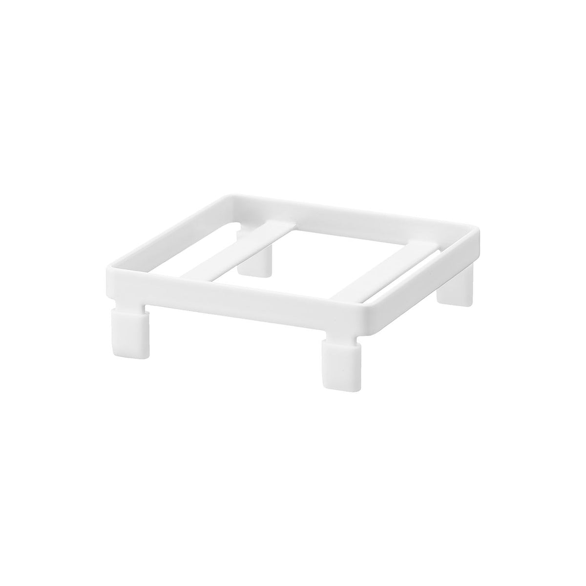 Yamazaki Tower Soap Dispenser Rack, Slim Steel Rack That Lifts a Soap Dispenser with a 6 to 8.5 cm Base off the Counter to Stop Slime and Water Marks, 9.2 x 9.4 x 2.7 cm and 95 g, White or Black