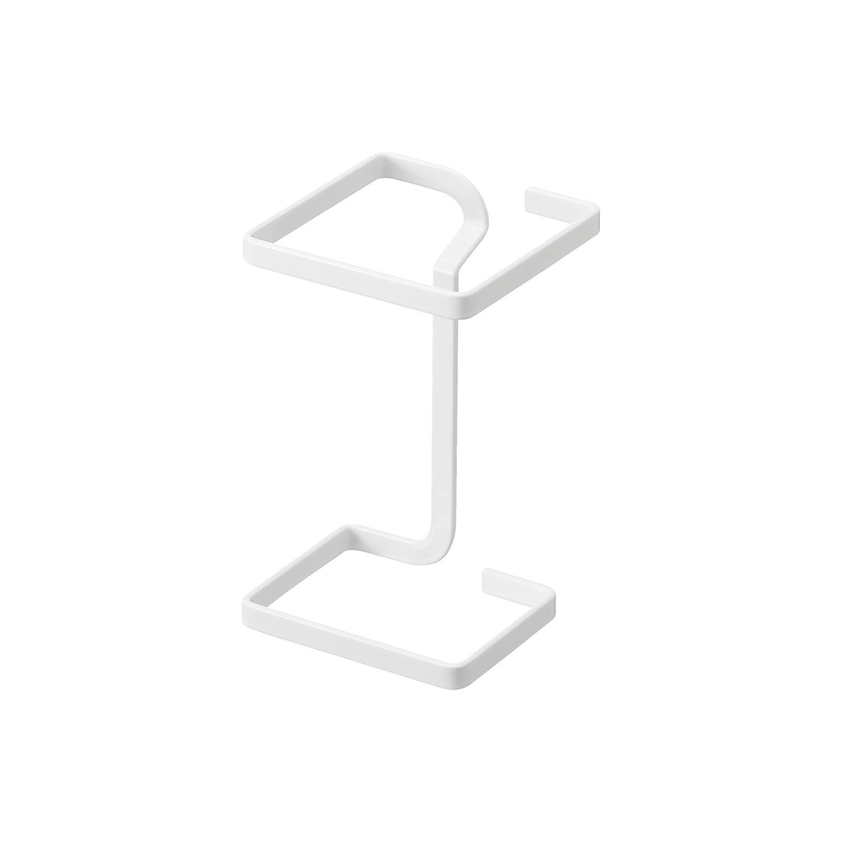 Yamazaki Tower Corner Net Holder, Square, Compact Square Frame for a Sink Corner that Holds a Drain Net You Hook On, Four Cushions Included, Easy to Clean, 9.5 x 9.5 x 15.2 cm and 170 g, White or Black