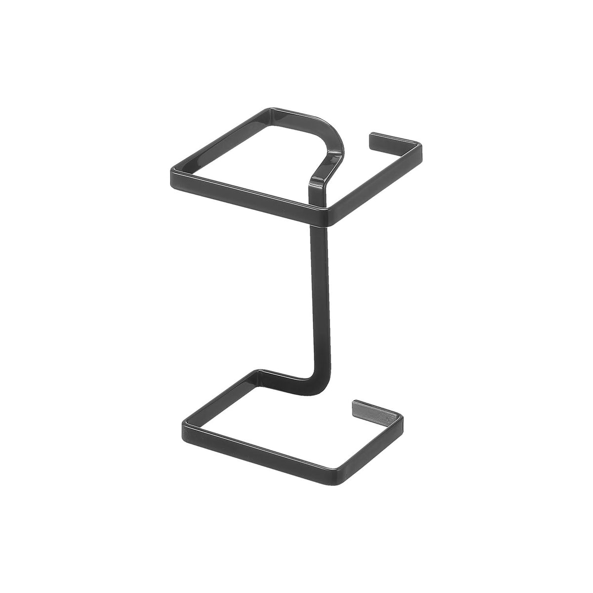 Yamazaki Tower Corner Net Holder, Square, Compact Square Frame for a Sink Corner that Holds a Drain Net You Hook On, Four Cushions Included, Easy to Clean, 9.5 x 9.5 x 15.2 cm and 170 g, White or Black