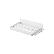 Yamazaki Tower Wall-Mounted Rack for a Water Flosser, Wall Rack That Floats a Tank-Type Water Flosser Off the Counter, Spare Nozzle Holder Included, Plasterboard Pins Supplied, Holds 2 kg, 18 x 12.5 x 6.5 cm and 410 g, White or Black