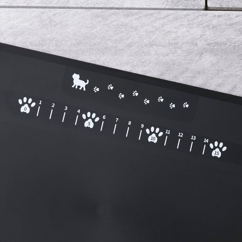 KAI Nyammy Cat Soft Cutting Board Sheet, Black, Nyammy Cat Soft Cutting Board Sheet, Black 220 x 300 x 2 mm, 126 g, Made in Japan, 22 x 30 x 0.2 cm and 126 g, black
