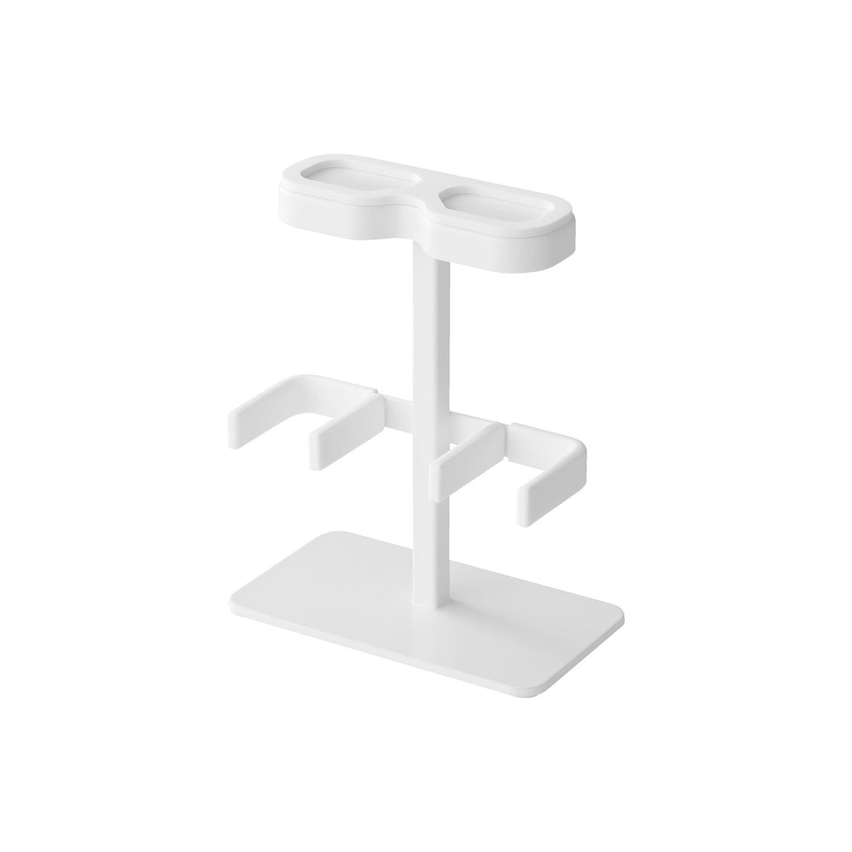 Yamazaki Smart Adjustable VR Headset and Controller Stand, Height-Adjustable Stand for a VR Headset and Controllers with Lens-Safe Cushion, 16 x 9 x 20.1 to 33 cm and 755 g, White or Black