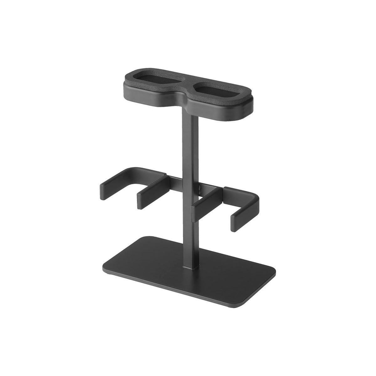 Yamazaki Smart Adjustable VR Headset and Controller Stand, Height-Adjustable Stand for a VR Headset and Controllers with Lens-Safe Cushion, 16 x 9 x 20.1 to 33 cm and 755 g, White or Black