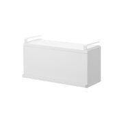Yamazaki Tower Under-Cabinet Bread Case, Large Steel Case that Slots Under a Hanging Cabinet to Store Bread, with a Door that Pushes In, 42 x 17 x 22.8 cm; 18.9 cm deep with the door open and 2540 g, White or Black