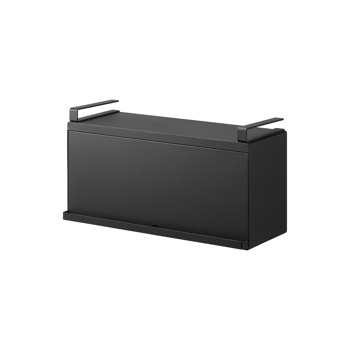 Yamazaki Tower Under-Cabinet Bread Case, Large Steel Case that Slots Under a Hanging Cabinet to Store Bread, with a Door that Pushes In, 42 x 17 x 22.8 cm; 18.9 cm deep with the door open and 2540 g, White or Black