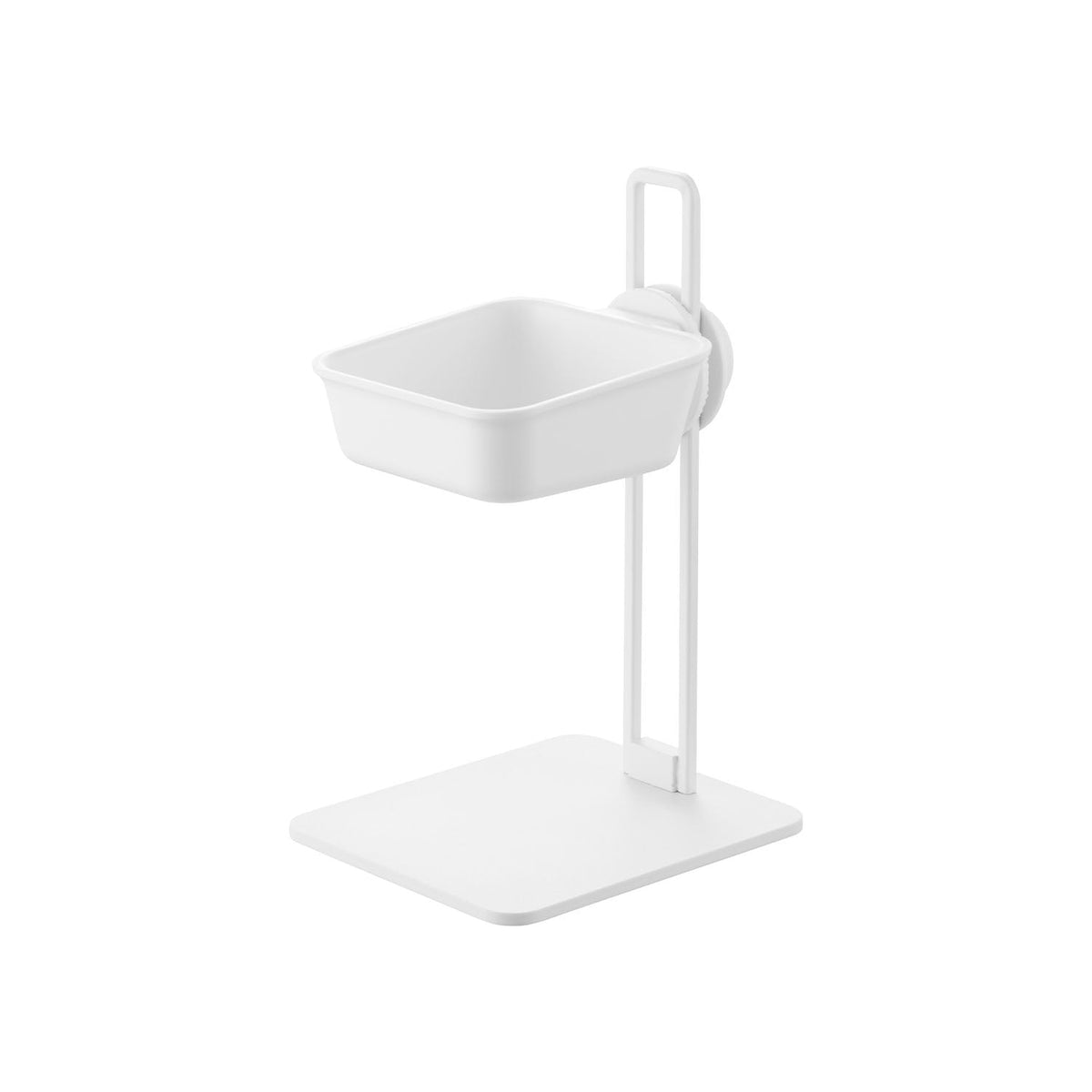 Yamazaki Nooks Height-Adjustable Pet Food Bowl Stand Nooks, Pet Bowl Stand That Sets Its Height Finely to Your Pet and Keeps Mealtime Easy on the Back and Neck, Grows With Your Pet, 350 mL Bowl, 14 x 16.5 x 27.3 cm and 1185 g, White or Black