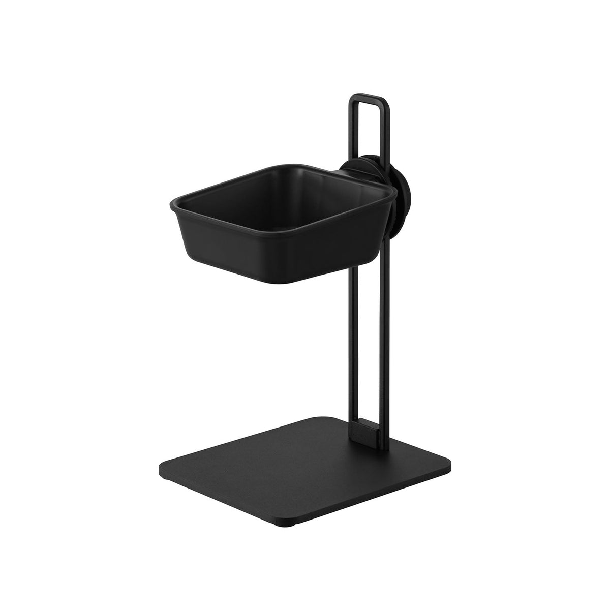 Yamazaki Nooks Height-Adjustable Pet Food Bowl Stand Nooks, Pet Bowl Stand That Sets Its Height Finely to Your Pet and Keeps Mealtime Easy on the Back and Neck, Grows With Your Pet, 350 mL Bowl, 14 x 16.5 x 27.3 cm and 1185 g, White or Black