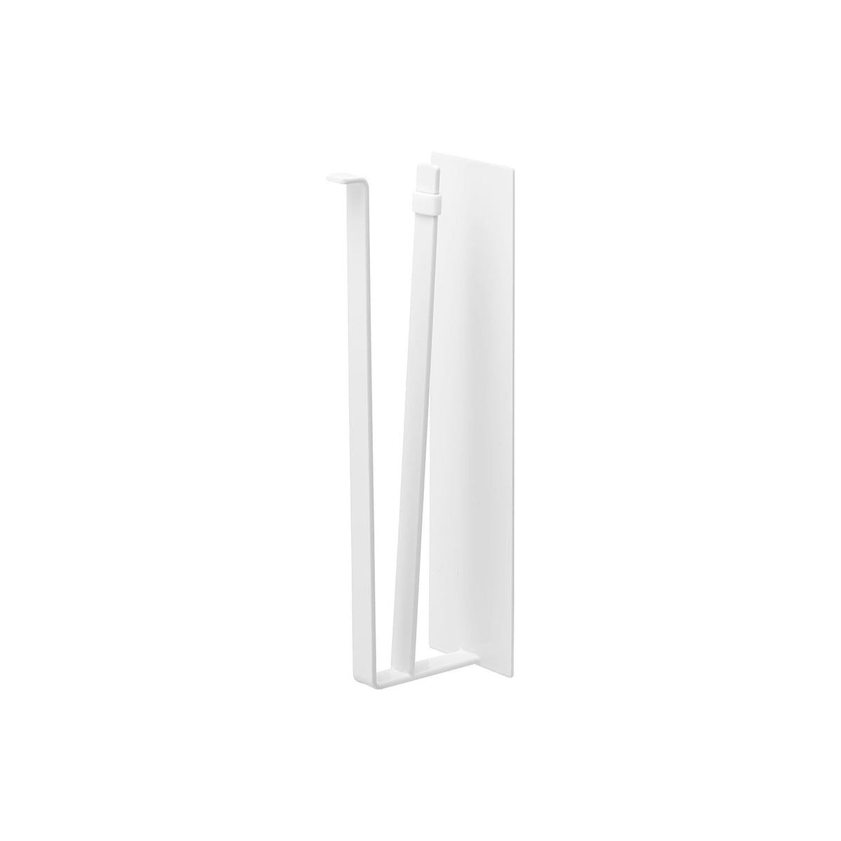 Yamazaki Tower Magnetic One-Hand-Cut Paper Towel Holder M, Upright Magnetic Holder for Kitchen Paper Rolls up to 11 cm Across and 23 cm Wide, Tear a Sheet with One Hand, Sticks to a Steel Fridge Side, 6 x 9.3 x 24.5 cm and 440 g, White or Black