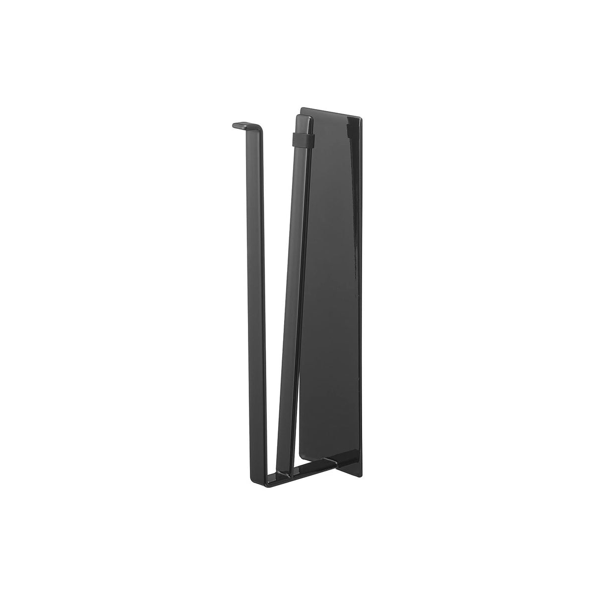 Yamazaki Tower Magnetic One-Hand-Cut Paper Towel Holder M, Upright Magnetic Holder for Kitchen Paper Rolls up to 11 cm Across and 23 cm Wide, Tear a Sheet with One Hand, Sticks to a Steel Fridge Side, 6 x 9.3 x 24.5 cm and 440 g, White or Black