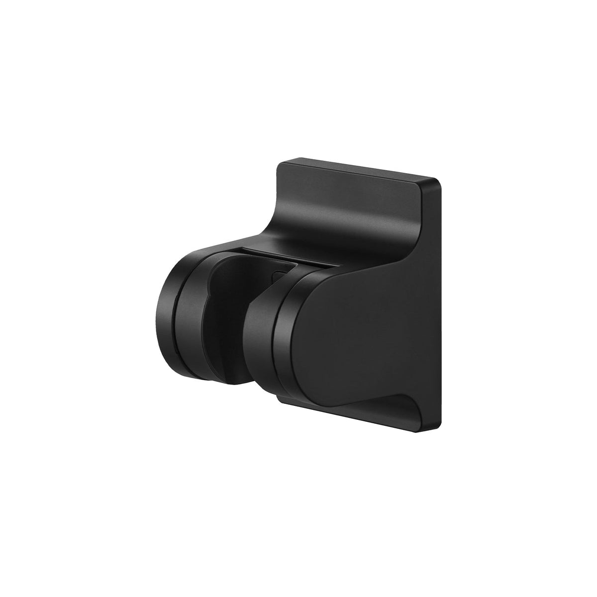 Yamazaki Tower Film-Hook Adjustable-Angle Shower Holder, Film-Hook Shower Holder with an Adjustable Angle that Sticks to Tile and Glossy Walls, Three Angle Steps of 10 Degrees, Fits Hoses up to 1.8 cm Across, 5.5 x 5.8 x 7 cm and 60 g, White or Black