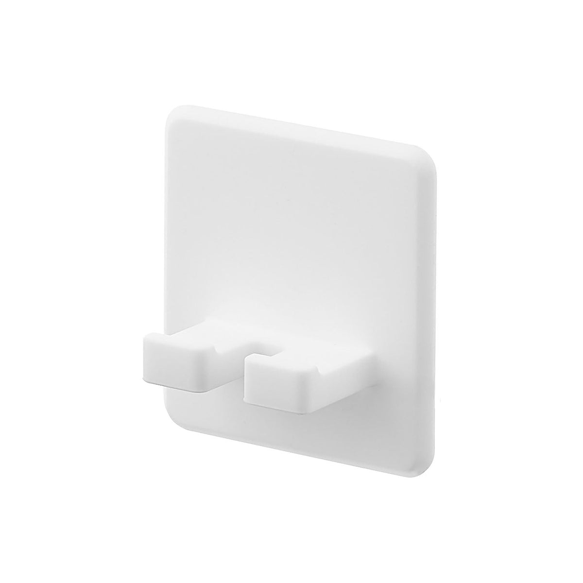 Yamazaki Tower Silicone Suction Toothbrush Holder, Silicone Suction Holder that Floats A toothbrush on a Glossy Wall so Water Drains Off, Peel It Off to Wash and Re-Stick, Heat Resistant to 250 C, 5.2 x 2.3 x 6 cm and 15 g, White or Black