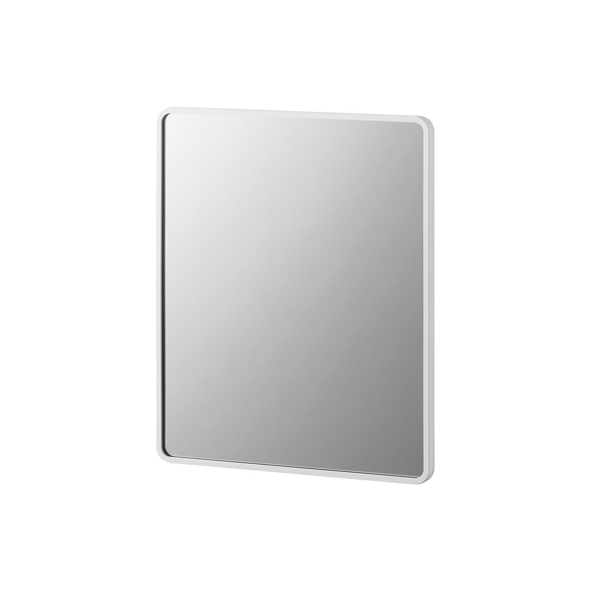 Yamazaki Tower Magnetic Bathroom Resin Mirror Square, Square Resin Mirror That Sticks Where You Like on a Steel Bathroom Wall, Hard to Break and Hard to Warp, Lifts Off by a Finger Gap, Anti-Fog Film, 20.6 x 1.4 x 24.6 cm and 595 g, White or Black