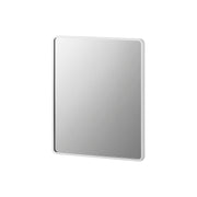 Yamazaki Tower Magnetic Bathroom Resin Mirror Square, Square Resin Mirror That Sticks Where You Like on a Steel Bathroom Wall, Hard to Break and Hard to Warp, Lifts Off by a Finger Gap, Anti-Fog Film, 20.6 x 1.4 x 24.6 cm and 595 g, White or Black