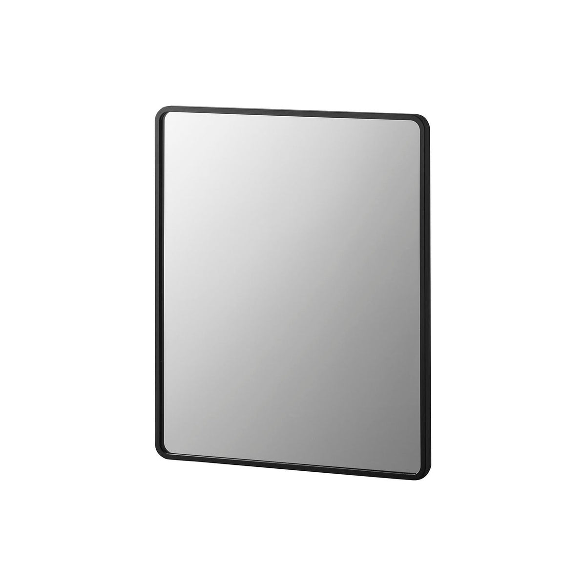 Yamazaki Tower Magnetic Bathroom Resin Mirror Square, Square Resin Mirror That Sticks Where You Like on a Steel Bathroom Wall, Hard to Break and Hard to Warp, Lifts Off by a Finger Gap, Anti-Fog Film, 20.6 x 1.4 x 24.6 cm and 595 g, White or Black