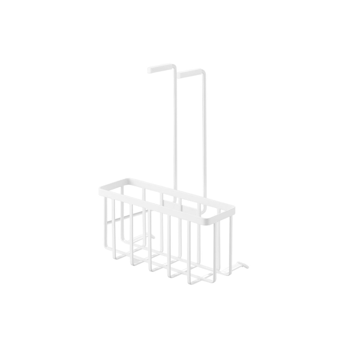 Yamazaki Tower Faucet-Hook Storage Rack, Wire Rack That Hooks Over a Utility Sink Faucet for Bottles and Sponges, 20.3 x 10.6 x 28 cm and 350 g, White or Black