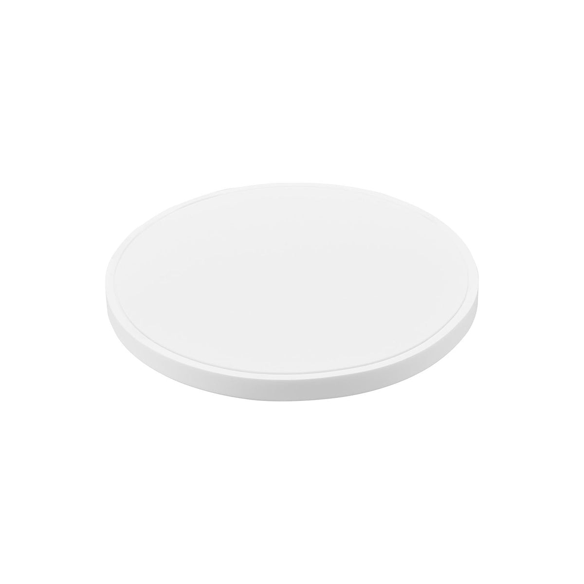 Yamazaki Tower Magnetic Silicone Pot Mat, Round, Magnetic Round Silicone Pot Mat Rated to 180 C that Sticks to Steel for Storage, 16.1 x 16.1 x 1.2 cm and 290 g, White or Black