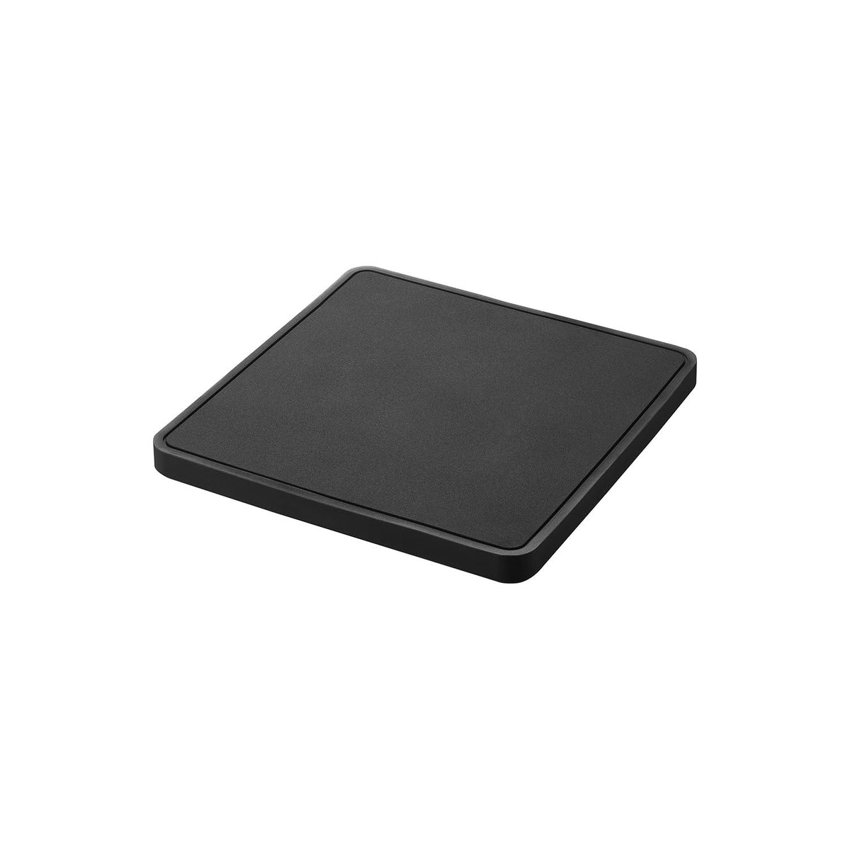 Yamazaki Tower Magnetic Silicone Pot Mat, Square, Magnetic Square Silicone Pot Mat Rated to 180 C that Sticks to Steel for Storage, 15 x 15 x 1.2 cm and 320 g, White or Black