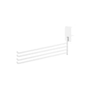 Yamazaki Tower 360-Degree Rotating Indoor Drying Towel Hanger, Rotating Hanger Clamped to a Door Frame That Opens Out for Drying Towels, Folds Slim, 300 g Per Arm, 4 x 33.1 x 14 cm folded; 60.8 x 60.8 x 14 cm open and 330 g, White or Black