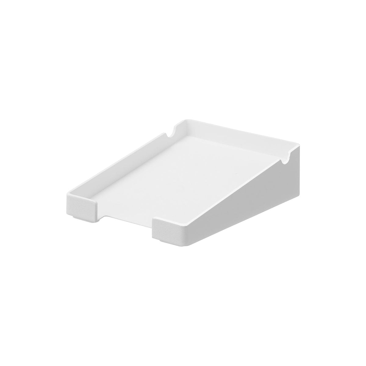 Yamazaki Tower Memo Holder with Pen Rest, Steel Memo Holder for A6 Notes with Grooves That Rest a Pen, Lets You Take a Memo Without Moving the Pen, 11.8 x 15.8 x 4 cm and 410 g, White or Black