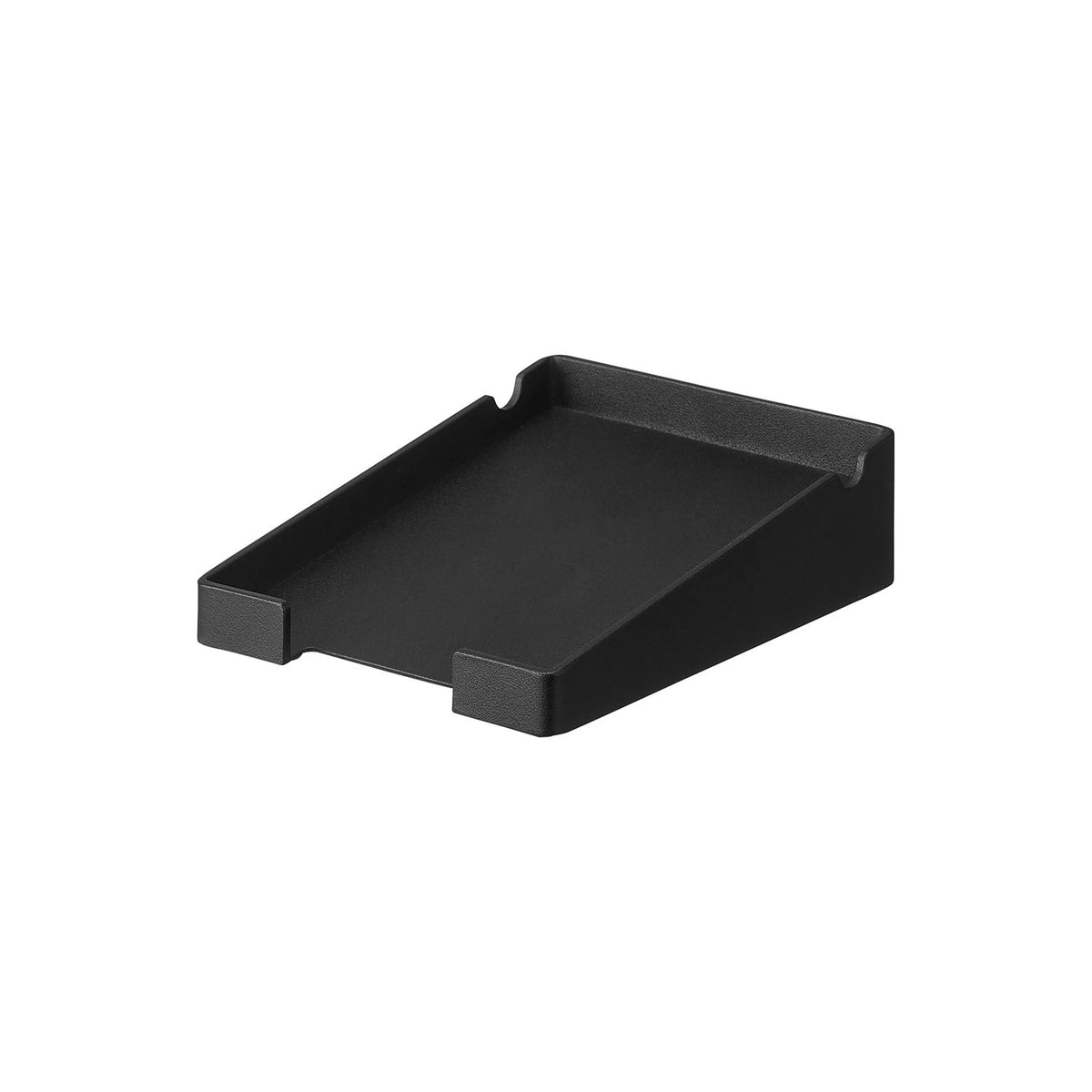 Yamazaki Tower Memo Holder with Pen Rest, Steel Memo Holder for A6 Notes with Grooves That Rest a Pen, Lets You Take a Memo Without Moving the Pen, 11.8 x 15.8 x 4 cm and 410 g, White or Black