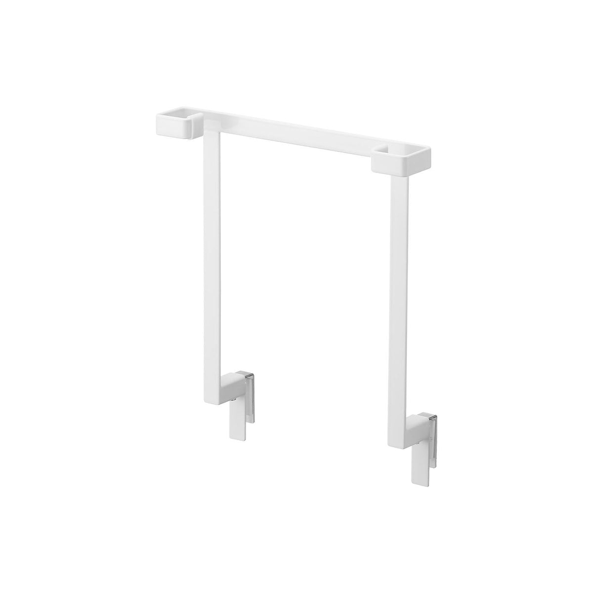 Yamazaki Tower Plastic Bag Hanger for Sink Cabinet Doors, Hanger That Clamps Over a Sink Cabinet Door to Hang a Plastic Bag, Stops the Bag Catching When the Door Opens, Holds 1 kg, 22 x 8.1 to 10 x 25.6 cm and 315 g, White or Black