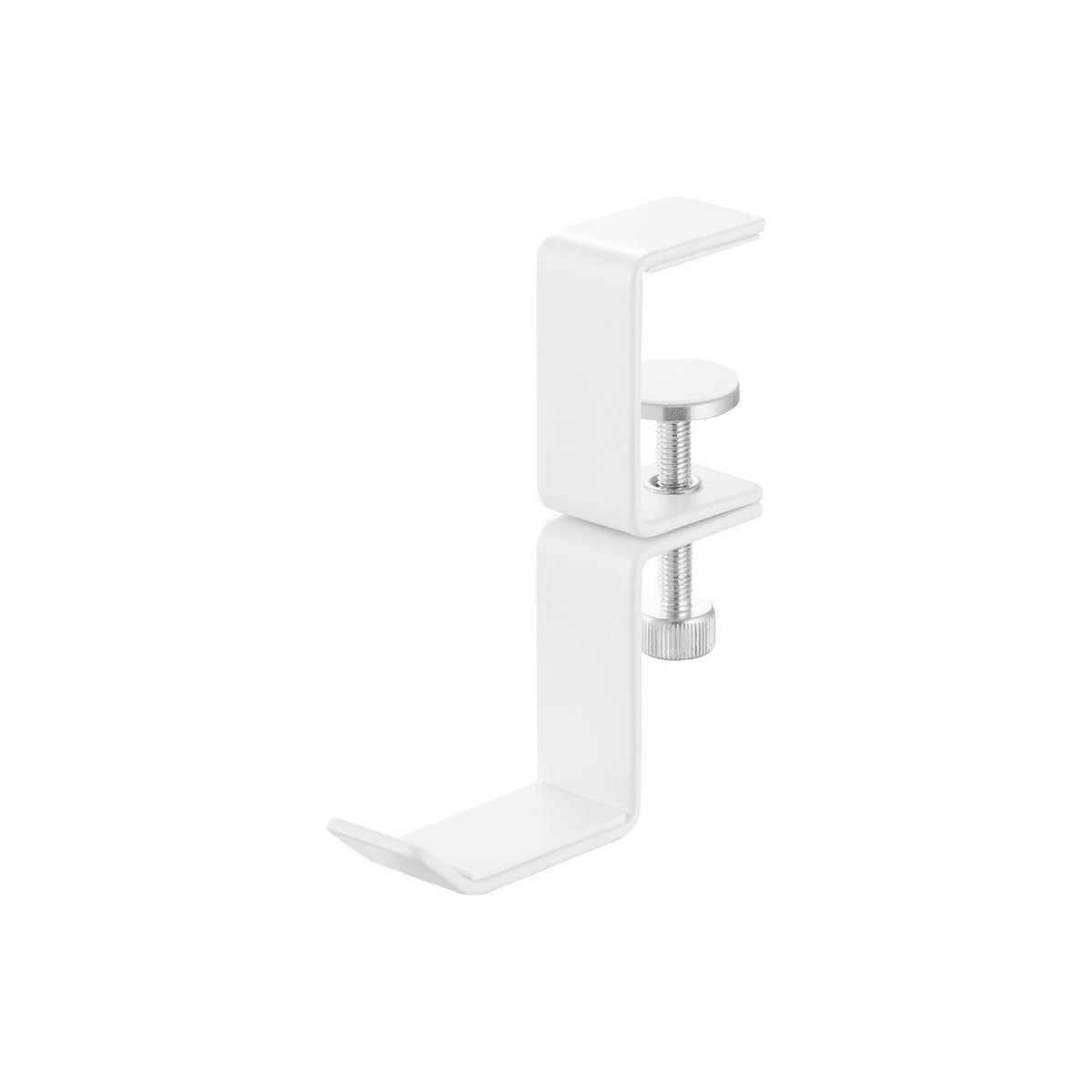 Yamazaki Smart Desk-Side Rotating Headphone Holder, Clamp-On Headphone Holder for a Desk Edge that Rotates 360 Degrees, with a Magnetic Cable Clip, Fits Desktops 1.2 to 5.5 cm Thick, 3 to 11.9 x 4.5 to 12.4 x 13.8 cm and 320 g, White or Black