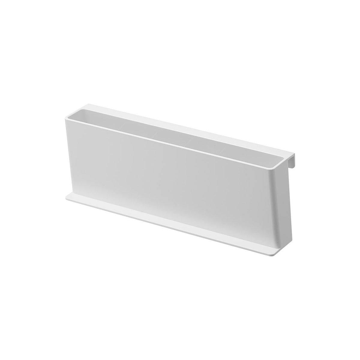 Yamazaki Tower Mini Tube Stand, Slim Stand for Tubes and Brushes that Hooks onto a Shelf Edge up to 8 mm Thick or Stands Flat with Bottles on Top, Upright 22 x 4.3 x 8 cm; flat 22 x 8 x 4.4 cm and 145 g, White or Black