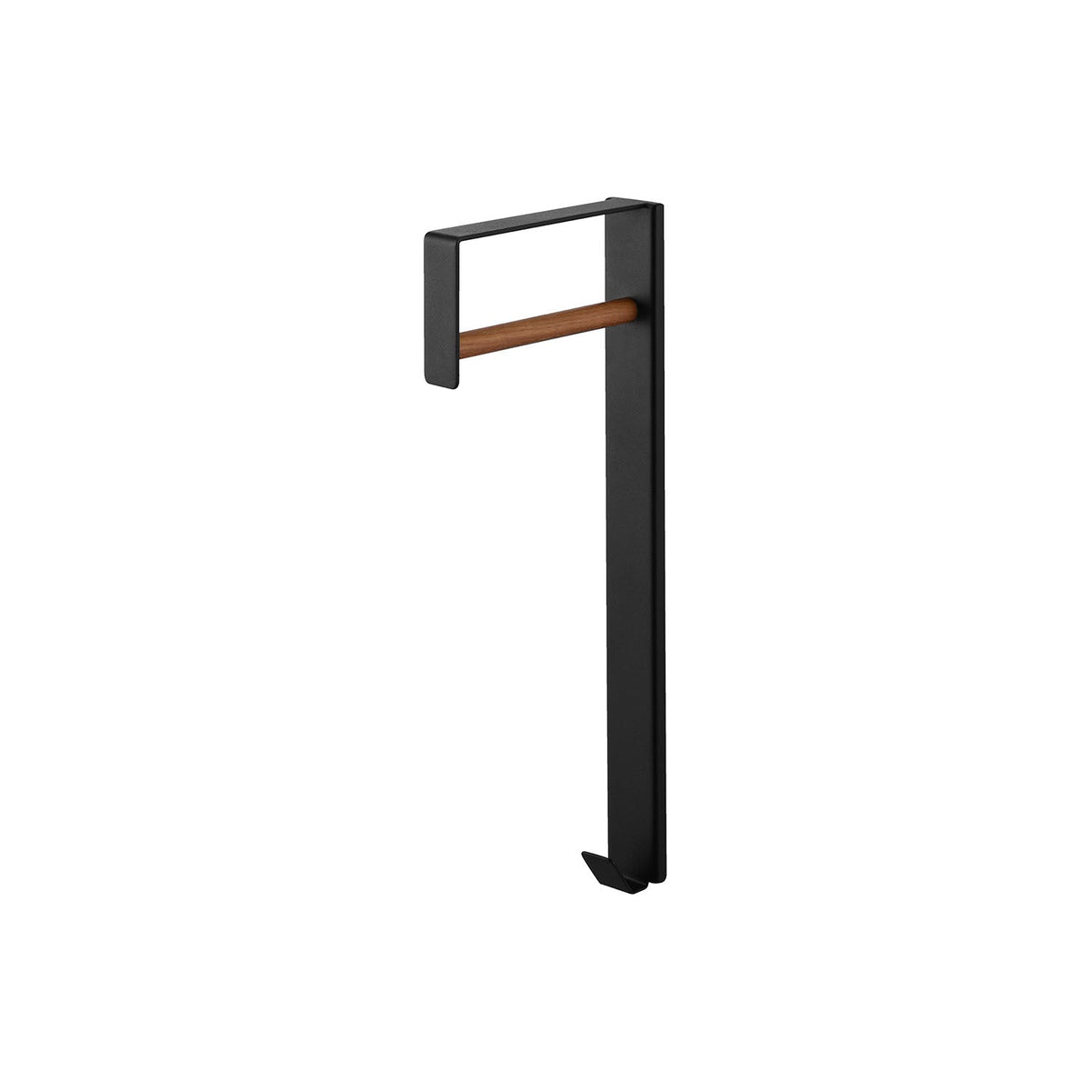 Yamazaki Tower Wall-Mounted Coat Hanger, Wall Bracket with a Wooden Bar for Hanging Coats on Hangers, Pins and Screws Included, 4 x 16.2 x 40.6 cm and 455 g, White or Black