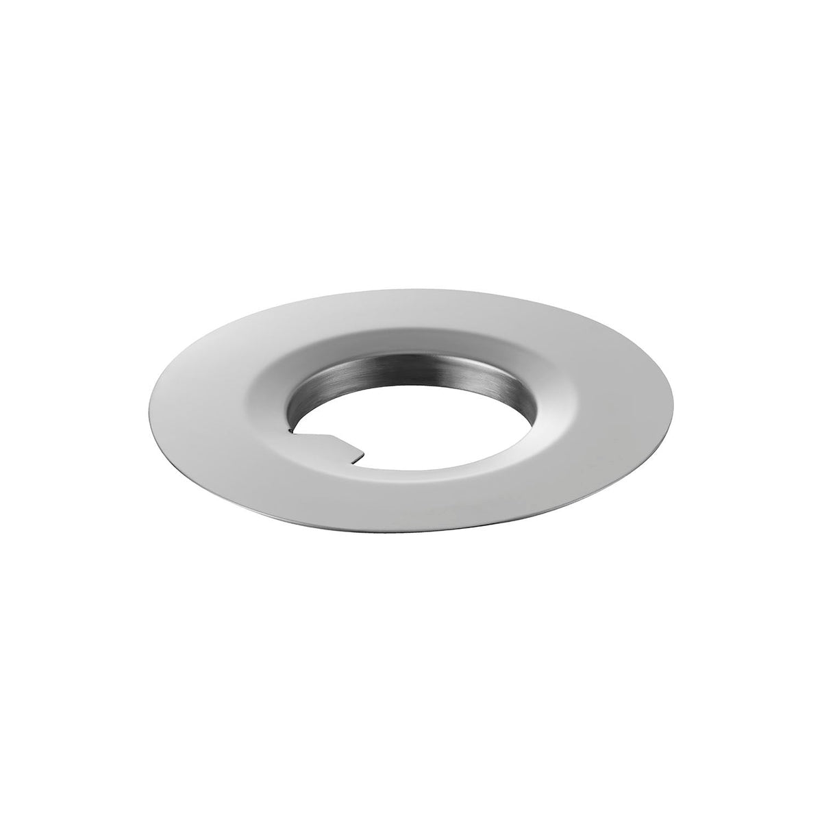 Yamazaki Tower Bath Drain Net Holder for Easy Net Change, Round Stainless Steel Holder for a Bath Drain That Hooks a Drain Net on the Back, Fits Drains 10 to 13 cm Across, 14 x 14 x 1.4 cm and 102 g, Silver