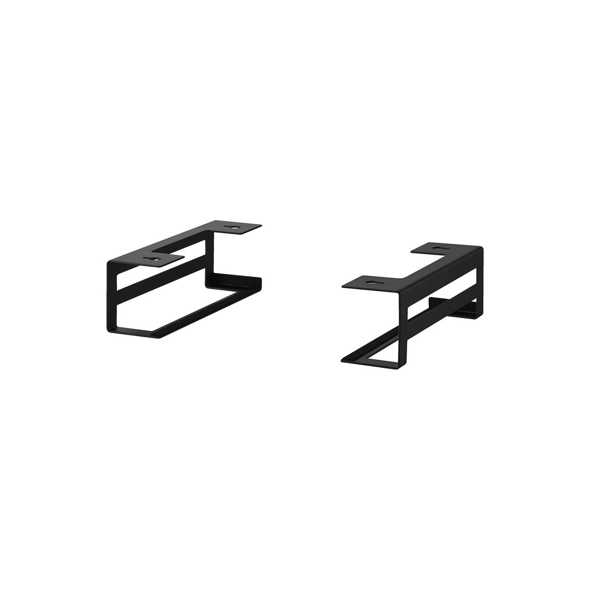 Yamazaki Smart Under-Desk Laptop Storage Rack, Pair of Steel Brackets that Screw Under a Desk to Slide a Laptop Out of Sight, Hooks Included, 6.2 x 24 x 7.5 cm each and 865 g, White or Black
