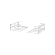 Yamazaki Smart Under-Desk Laptop and Keyboard Storage Rack, Pair of Two-Level Steel Brackets that Screw Under a Desk for a Laptop and Keyboard, Hooks Included, 15.2 x 24 x 8.4 cm each and 1700 g, White or Black
