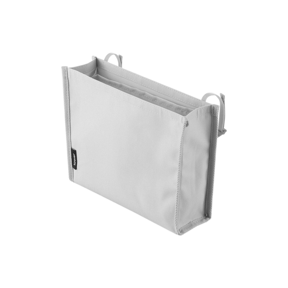Yamazaki Tower Laundry Basket Clothespin and Net Pocket, Fabric Pocket That Straps to a Laundry Basket with a Belt and Buckle to Store Pegs and Laundry Nets, Loop 7 to 12 cm, 27 x 8 x 19.5 cm without the belt and 95 g, Light Grey or Black