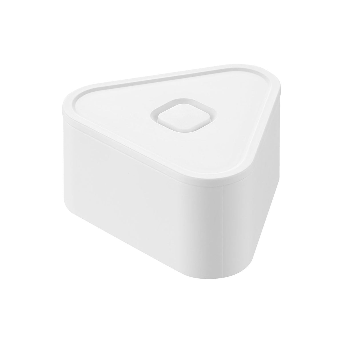 Yamazaki Tower Airtight Rice Ball Case, Push-Valve Airtight Case That Fits One Rice Ball, Single Case, 230 mL, Fridge and Freezer Safe, 10.6 x 9.8 x 5.2 cm and 95 g, White or Black