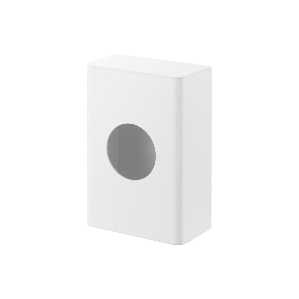 Yamazaki Tower Film-Hook Drain Net Dispenser, Film-Hook Box That Stores About 80 Shallow Drain Nets and Lets You Pull One Out with One Hand, Sticks to Tile and Glossy Panels, 12.2 x 7.1 x 17.7 cm and 200 g, White or Black