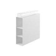 Yamazaki Tower Under-Cabinet Wrap Holder 3-Tier, Three-Tier Steel Holder That Slots onto a Hanging Cabinet for Wrap and Foil, 5.8 x 20.5 x 21.6 cm and 945 g, White or Black